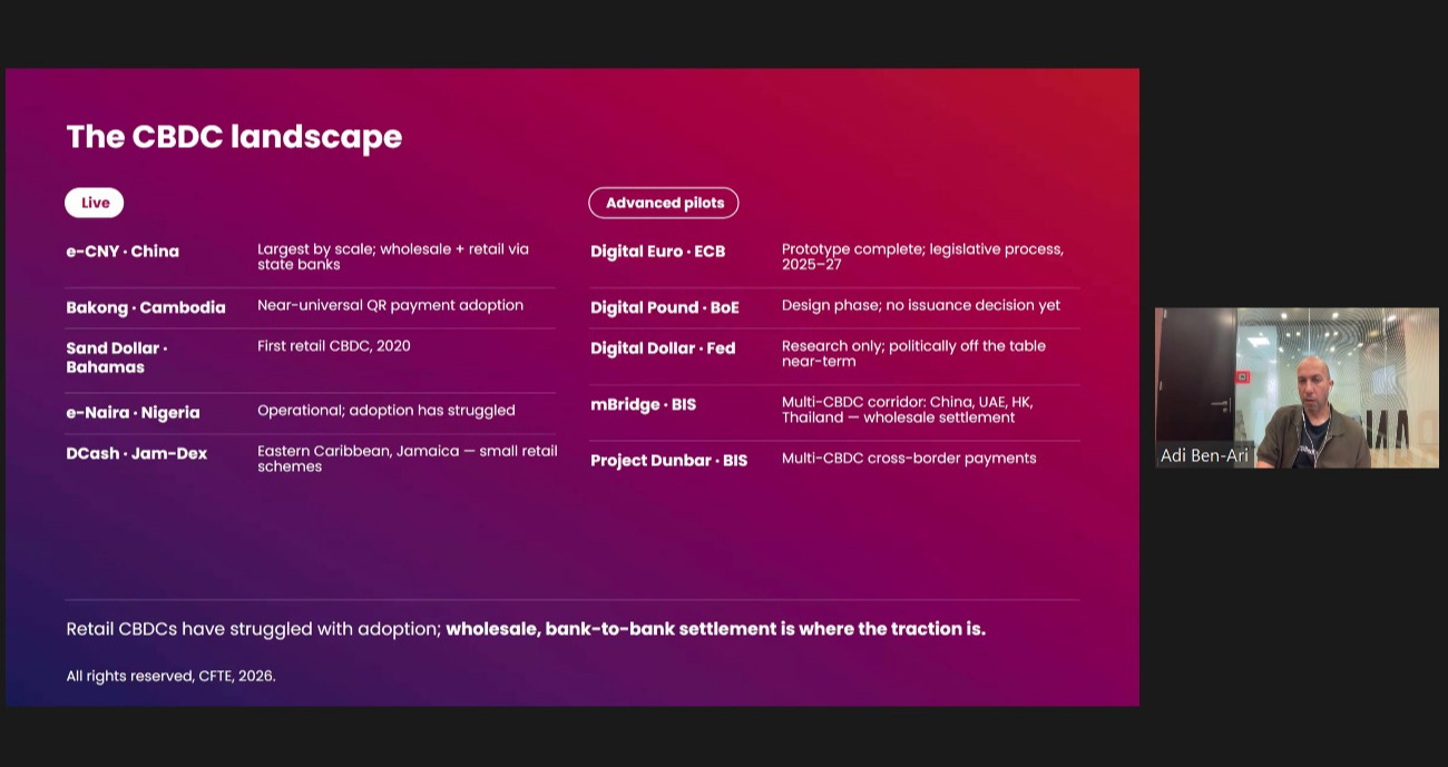 Adi Ben-Ari webinar on stablecoins and tokenisation