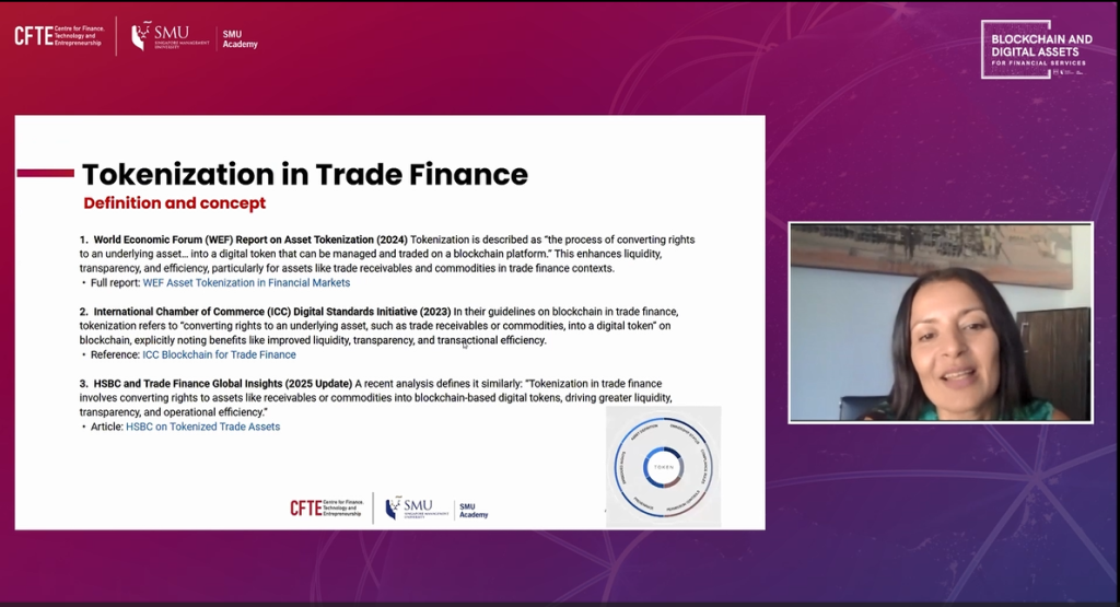 Saloi Benbaha webinar on tokenising trade finance